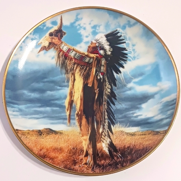"Prayer to the Great Spirit" American Indian Fine Porcelain Plate - Picture 1 of 2